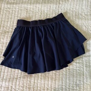 Lululemon Court Rival Skirt 12 tall Navy Blue
